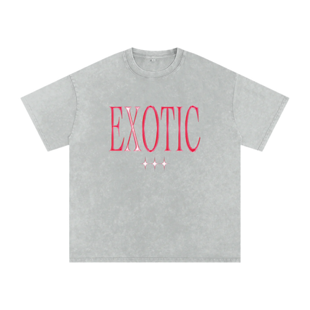 EXOTIC TRIBAL TEE GRAY/RED