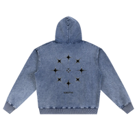 3STAR ZIP HOODIE LIGHT BLUE